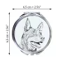 Kelpie Australien, Australian Kelpie - miroir de poche avec chien, miroir personnalisé pour sac à main, miroir compact avec impression de la marque Art-Dog