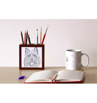 Australian Terrier - Stifthalter mit Hund, Schreibtischorganizer mit Aufdruck, personalisierte Schreibtischdekoration der Marke Art-Dog