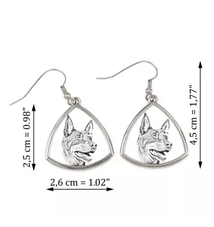 Kelpie Australien, Australian Kelpie - boucles d'oreilles avec chien, boucles d'oreilles pendantes avec photo, bijoux personnalisés avec impression de la marque Art-Dog