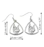 Australian Kelpie, Barb, Farmer Dog - dog earrings, hanging earrings with a picture, personalized jewelry with Art-Dog brand print