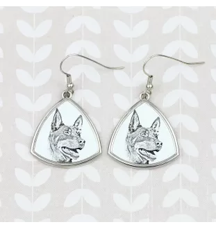Australian Kelpie, Australischer Schäferhund, Barb - Hund Ohrringe, hängende Ohrringe mit Bild, personalisierter Schmuck mit dem Aufdruck der Marke Art-Dog
