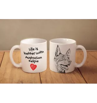 Kelpie Australien, Australian Kelpie - tasse avec chien, tasse avec photo, cadeau personnalisé de la marque Art-Dog