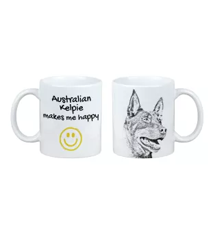 Kelpie Australien, Australian Kelpie - tasse avec chien, une tasse joyeuse pour les amoureux des chiens, un cadeau personnalisé de la marque Art-Dog