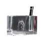 Terrier australien - Porte-stylos, organiseur en cristal avec photo de chien, décoration de bureau unique par la marque Art-Dog