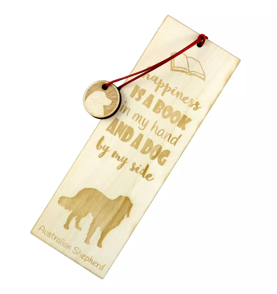 Berger Australien - marque-page pour livre avec chien, marque-page personnalisé, accessoire canin pour les lecteurs de la marque Art-Dog