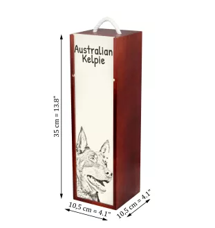 Owczarek australijski kelpie pudełko na wino z psem Art-Dog