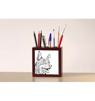 Kelpie Australien, Australian Kelpie - porte-stylo avec chien, organiseur de bureau avec impression, décoration de bureau personnalisée de la marque Art-Dog