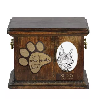 Australian Kelpie, Australischer Schäferhund, Barb - Hund Ascheurne, personalisierte Ascheurne mit Foto, Hund Ascheurne von der Marke Art-Dog