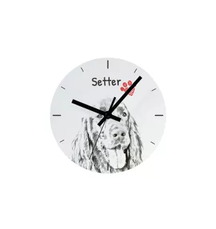 Australian Kelpie, Barb, Farmer Dog - wall clock with a dog, shelf clock with a print, personalized home decoration from the Art-Dog brand