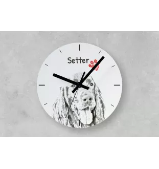 Australian Kelpie, Barb, Farmer Dog - wall clock with a dog, shelf clock with a print, personalized home decoration from the Art-Dog brand