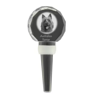 Terrier australien - Bouchon de bouteille en cristal, bouchon de vin unique avec photo, cadeau personnalisé pour sommelier par la marque Art-Dog