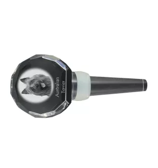 Terrier australien - Bouchon de bouteille en cristal, bouchon de vin unique avec photo, cadeau personnalisé pour sommelier par la marque Art-Dog