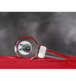 Australian Terrier - Kristallflaschenverschluss, einzigartiger Weinverschluss mit Foto, personalisiertes Geschenk für Sommelier der Marke Art-Dog