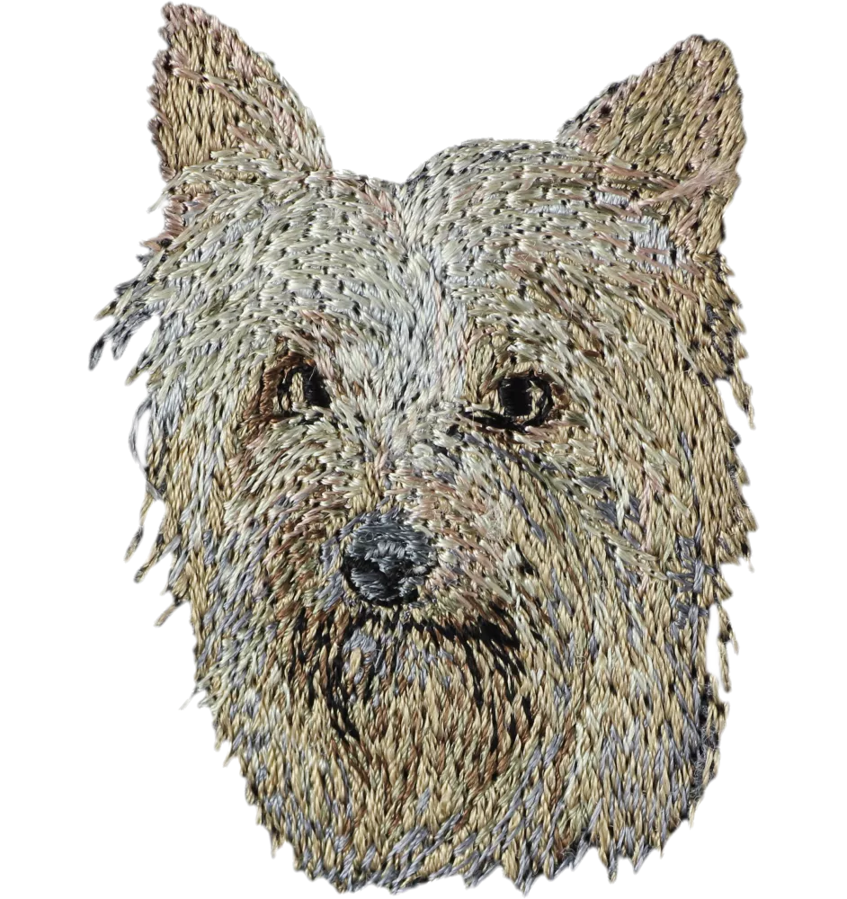 Terrier Australien A Poil Soyeux, Silky Terrier australien - écusson en forme de chien, patch brodé, décoration unique pour sac à dos de la marque Art-Dog