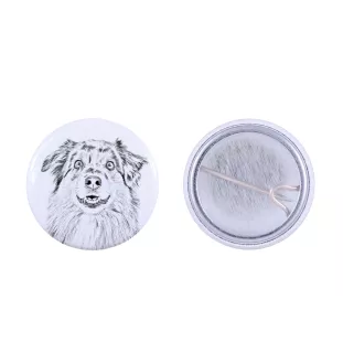 Australischer Schaferhund, Australian Shepherd - Anstecknadel mit Ihrem Hund, fügen Sie Ihr eigenes Foto hinzu, Marke Art-Dog