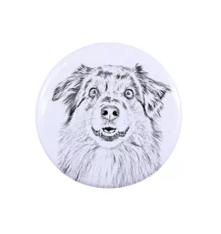 Australischer Schaferhund, Australian Shepherd - Anstecknadel mit Ihrem Hund, fügen Sie Ihr eigenes Foto hinzu, Marke Art-Dog