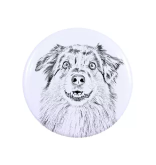 Berger Australien - aimant avec un œil de chien, exceptionnellement léger, aimant puissant, produit fabriqué à la main par la marque Art-Dog