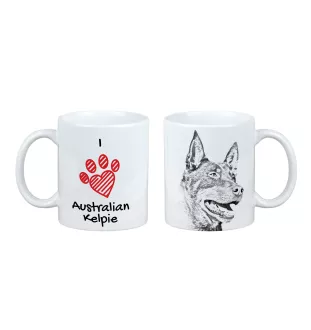 Kelpie Australien, Australian Kelpie - tasse avec chien, une tasse adorable avec une illustration, un cadeau avec votre photo de la marque Art-Dog