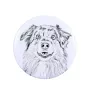 Australian Shepherd - pin with your dog, add your own photo, Art-Dog brand