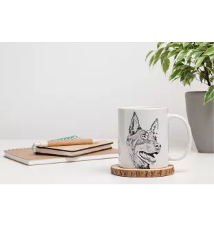 Owczarek australijski kelpie kubek z psem I love Art-Dog