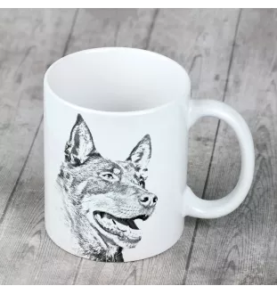 Owczarek australijski kelpie kubek z psem I love Art-Dog