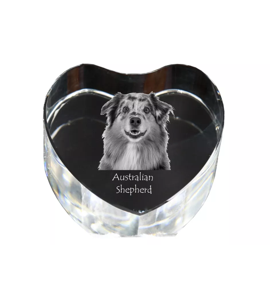 Owczarek australijski serce kryształowe z psem Art-Dog