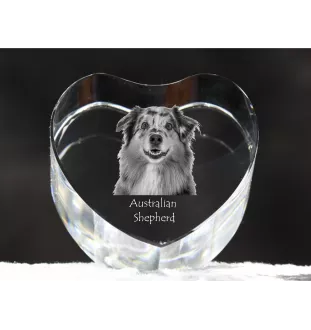 Owczarek australijski serce kryształowe z psem Art-Dog
