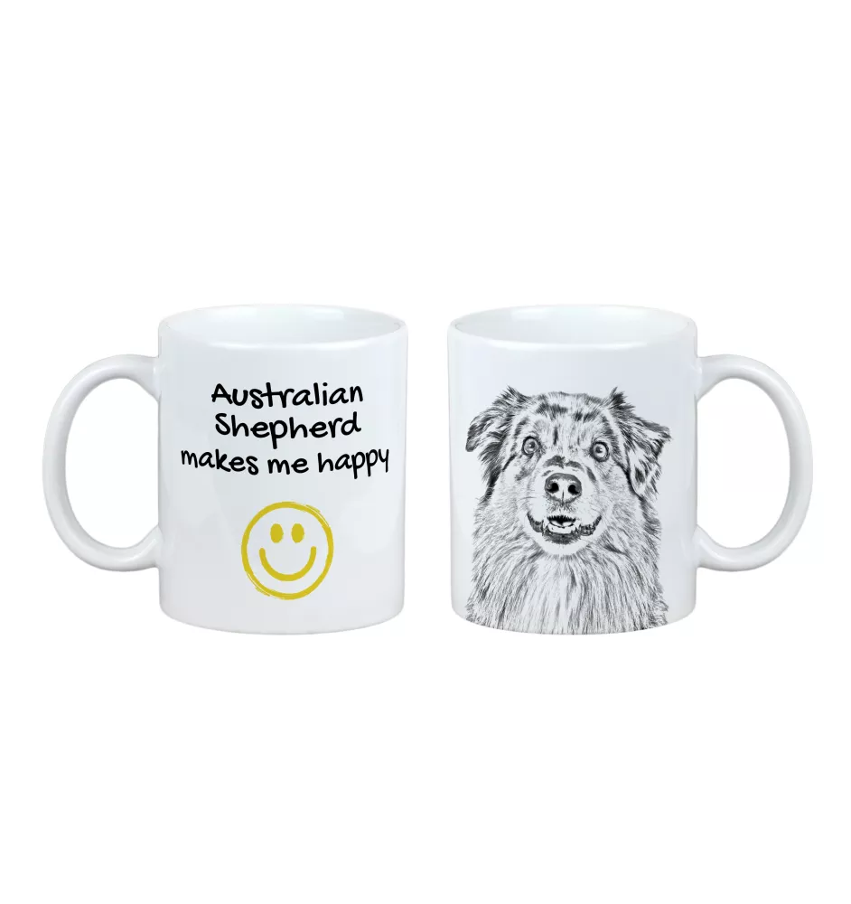 Berger Australien - tasse avec chien, une tasse joyeuse pour les amoureux des chiens, un cadeau personnalisé de la marque Art-Dog