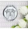 Australian Shepherd - Pocket mirror with a dog, personalized mirror for a purse, compact mirror with Art-Dog brand print.