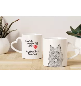 Australian Terrier - Tasse mit Hund, entzückende Tasse mit herzförmigem Henkel, universelles Geschenk der Marke Art-Dog