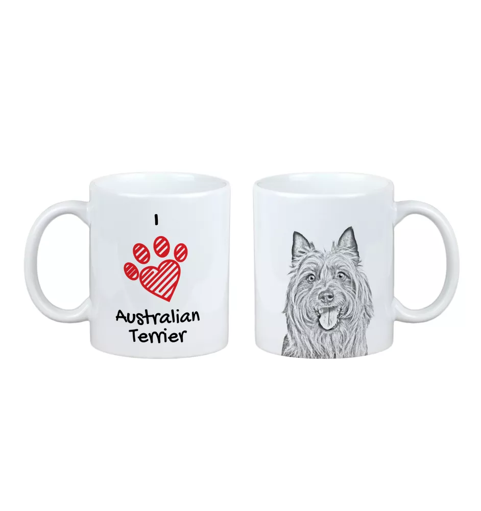 Terier australijski kubek z psem I love Art-Dog