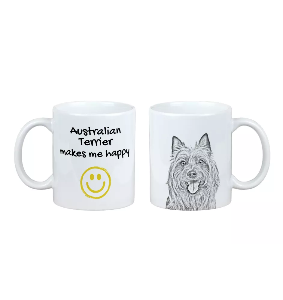 Terier australijski kubek z psem Makes me happy Art-Dog