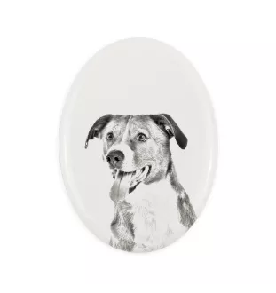 Pinscher autrichien - une plaque commémorative avec une photo de chien, une plaque funéraire avec une impression, une plaque ovale personnalisée de la marque Art-Dog