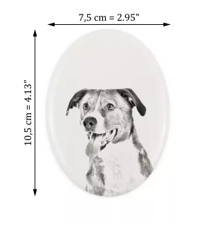 Austrian Pinscher, Österreichischer Pinscher - commemorative plaque with a photo of a dog, tombstone with a print, personalized oval plaque from the Art-Dog brand