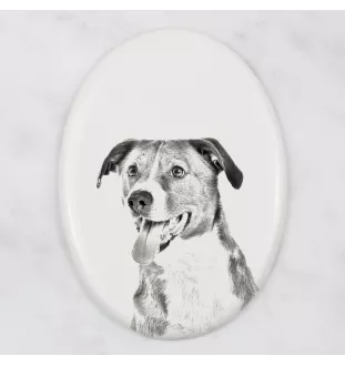 Pinscher autrichien - une plaque commémorative avec une photo de chien, une plaque funéraire avec une impression, une plaque ovale personnalisée de la marque Art-Dog