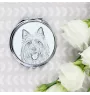 Terrier australien - miroir de poche avec chien, miroir personnalisé pour sac à main, miroir compact avec impression de la marque Art-Dog