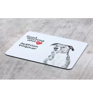 Österreichischer Pinscher - Mauspad mit Druck, personalisiertes Mauspad mit Hund, einzigartiges Gadget für Büroangestellte von Art-Dog.