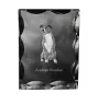 Pinscher autrichien - cristal avec photo de chien, statuette en verre avec photo, cadre exceptionnel avec photo de la marque Art-Dog