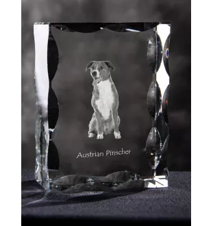 Pinczer austriacki ramka kryształowa z psem Art-Dog