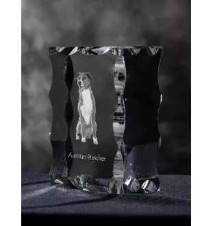 Pinczer austriacki ramka kryształowa z psem Art-Dog