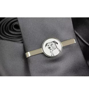 Austrian Pinscher, Österreichischer Pinscher - tie clip with a dog, personalized tie clip, a unique gift for a man from the Art-Dog brand