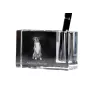 Pinscher autrichien - Porte-stylos, organiseur en cristal avec photo de chien, décoration de bureau unique par la marque Art-Dog