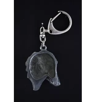 Azawakh II - Versilberter Schlüsselanhänger mit Hund, Handtaschen-Dekoration, Rucksack-Anhänger der Marke Art-Dog