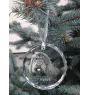 Barbet, French Water Dog - crystal bauble with a photo, dog photo in crystal, personalized Christmas tree ornament by Art-Dog brand