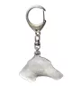 Azawakh, Tuareg Sloughi - Silver-plated key ring with dog, handbag decoration, backpack pendant by Art-Dog brand