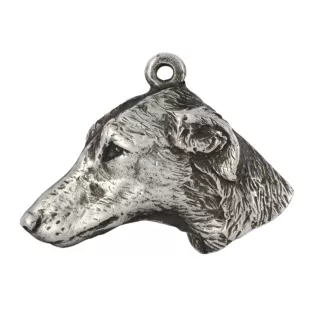 Azawakh, Tuareg Sloughi - Silver-plated key ring with dog, handbag decoration, backpack pendant by Art-Dog brand