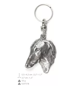 Azawakh, Azawagh II - Pendentif chien argenté, décoration de sac à main, pendentif sac à dos par la marque Art-Dog