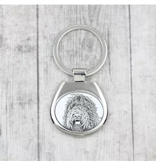 Barbet, Französischer Wasserhund - Schlüsselanhänger mit Hund, Anhänger mit Aufdruck, personalisierter Anhänger der Marke Art-Dog