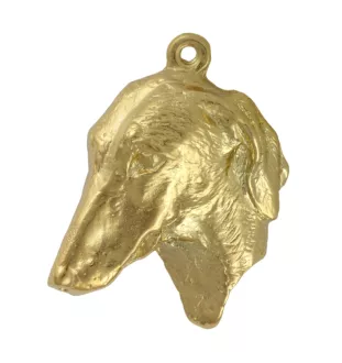 Azawakh, Tuareg Sloughi II - Gilded key ring with dog, handbag decoration, luxury accessory by Art-Dog brand