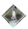 Austrian Pinscher, Österreichischer Pinscher - crystal cube with a photo, photo of a horse in crystal, cubic paperweight from Art-Dog brand